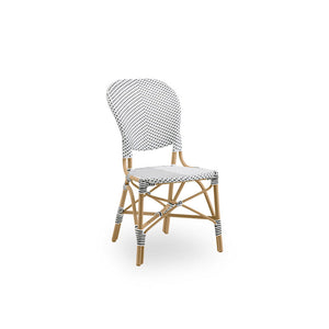 Isabell Exterior Dining Chair White with Cappuccino dots