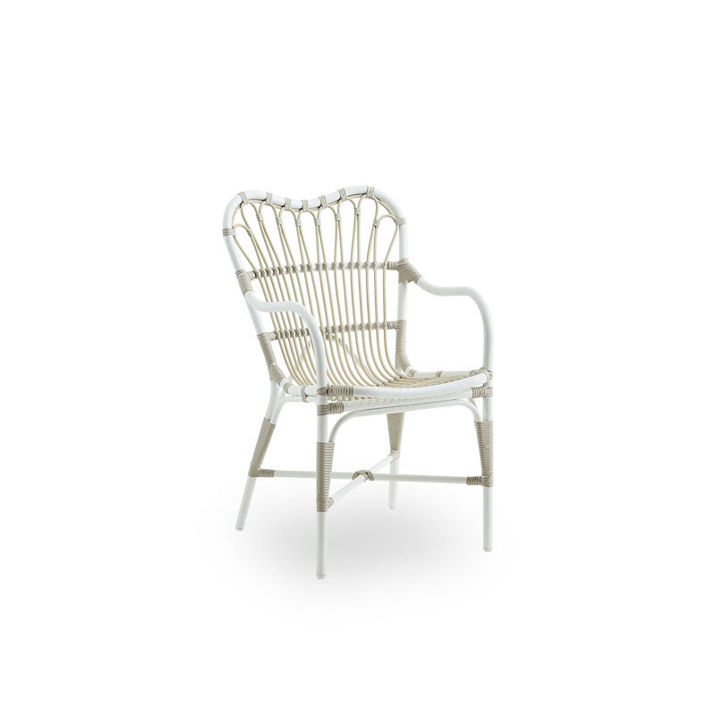 Margret Exterior Dining Chair Dove White color